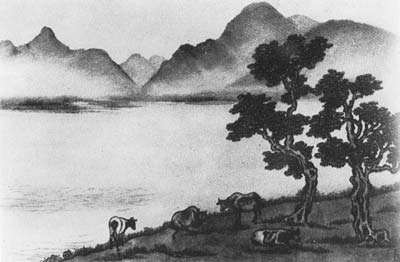 Chiang Yee, Cows in Derwentwater